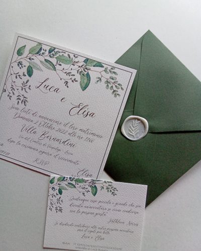 Wedding stationery personalizzata Massa